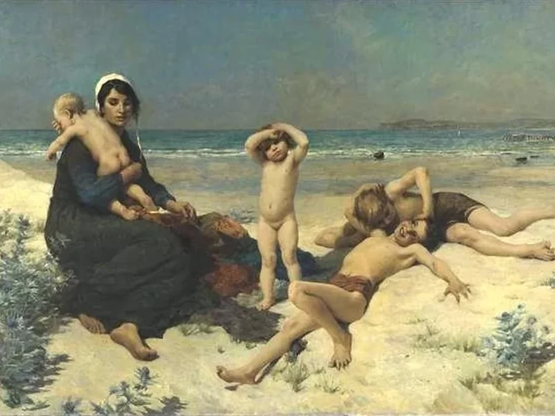 1859-Virginie Demont-Breton - La spiaggia